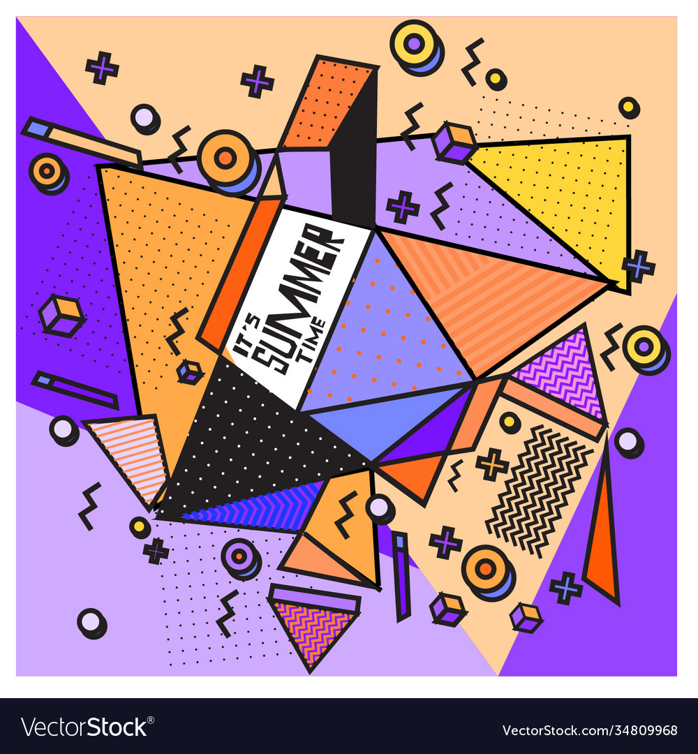 Triangle geometric forms for summer events