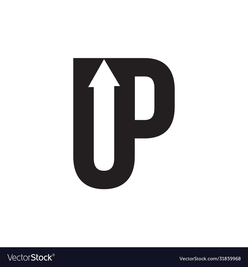 UP Monogram with Upward Arrow