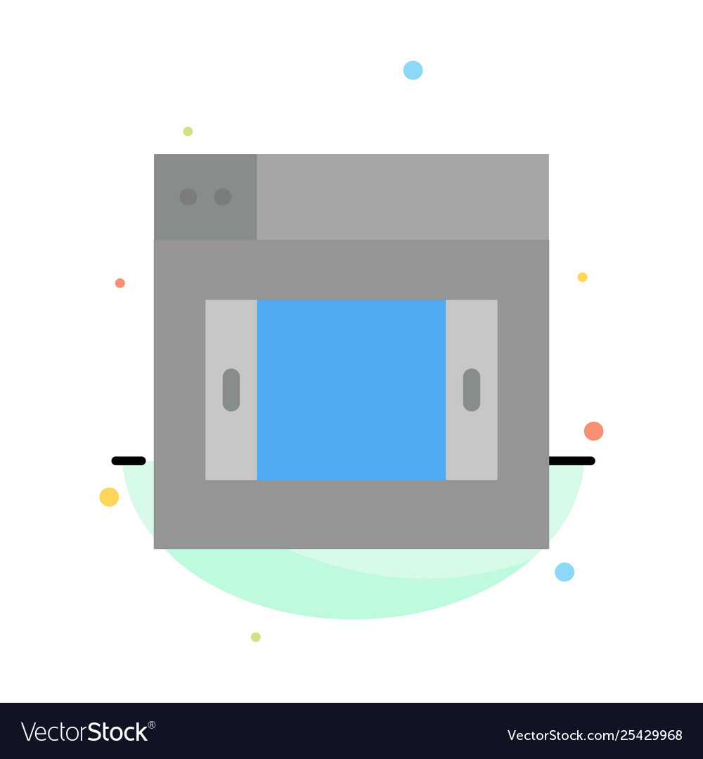 Web design mobile abstract flat color icon Vector Image Web design mobile abstract flat color icon