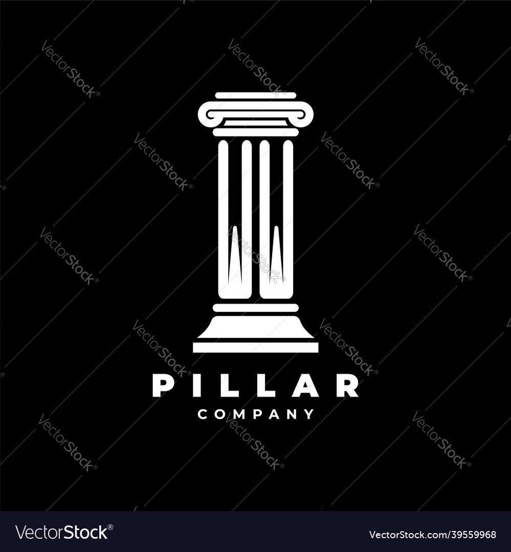 Ww monogram pillar shape style Vector Image Ww monogram pillar shape style