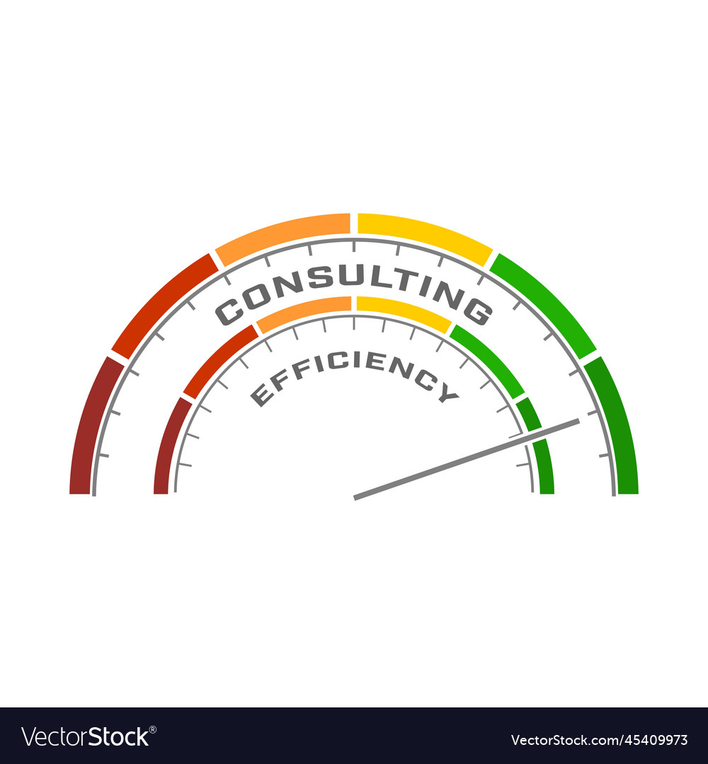 Abstract measuring device influence of consulting vector image Abstract measuring device influence of consulting