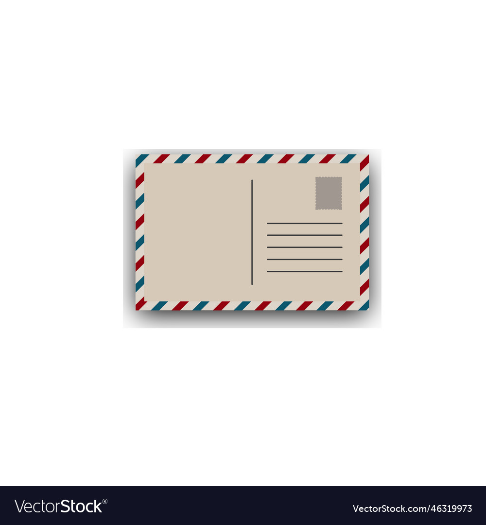 Air mail postcard Royalty Free Vector Image - VectorStock