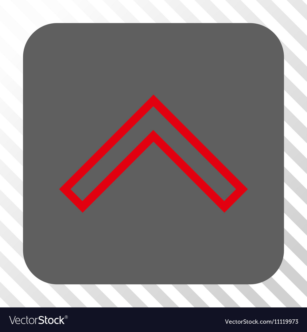 Arrowhead up rounded square button