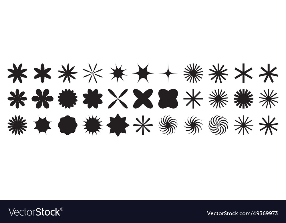 Brutalist shapes for swiss minimal style design Vector Image