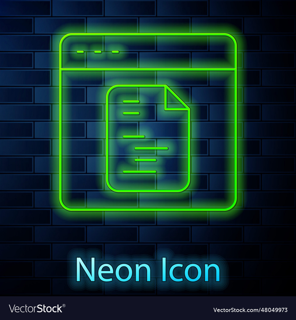 Glowing neon line software web developer