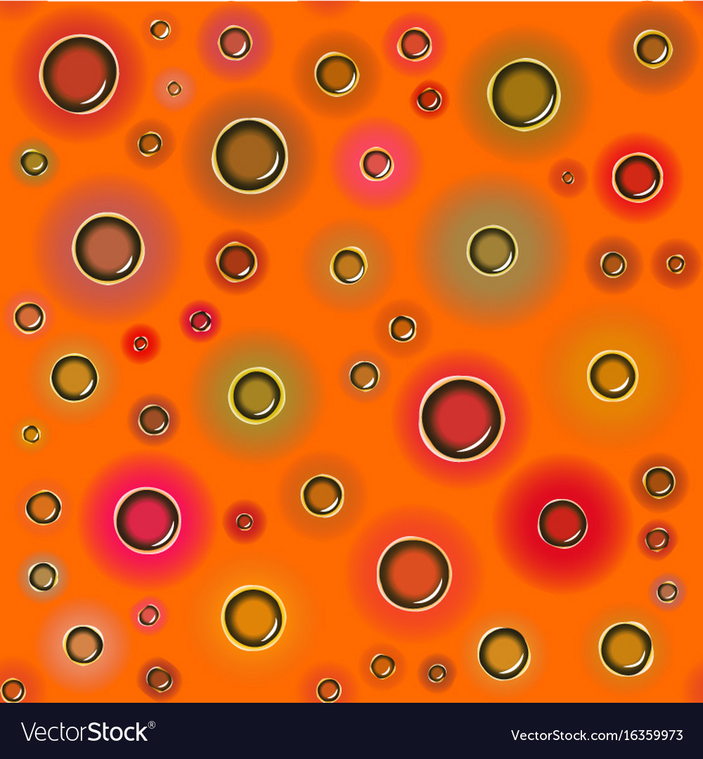 Orange abstract seamless pattern with circles
