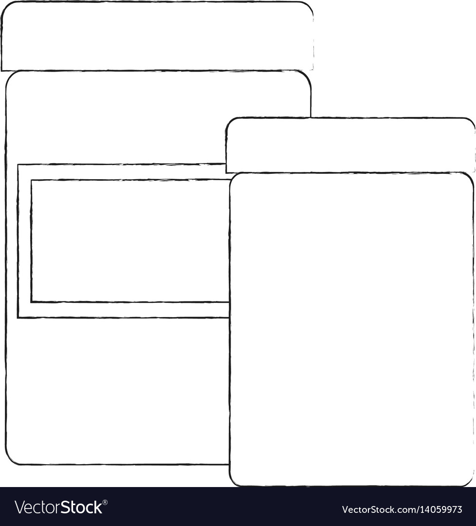 pair of blank label jars icon image royalty free vector
