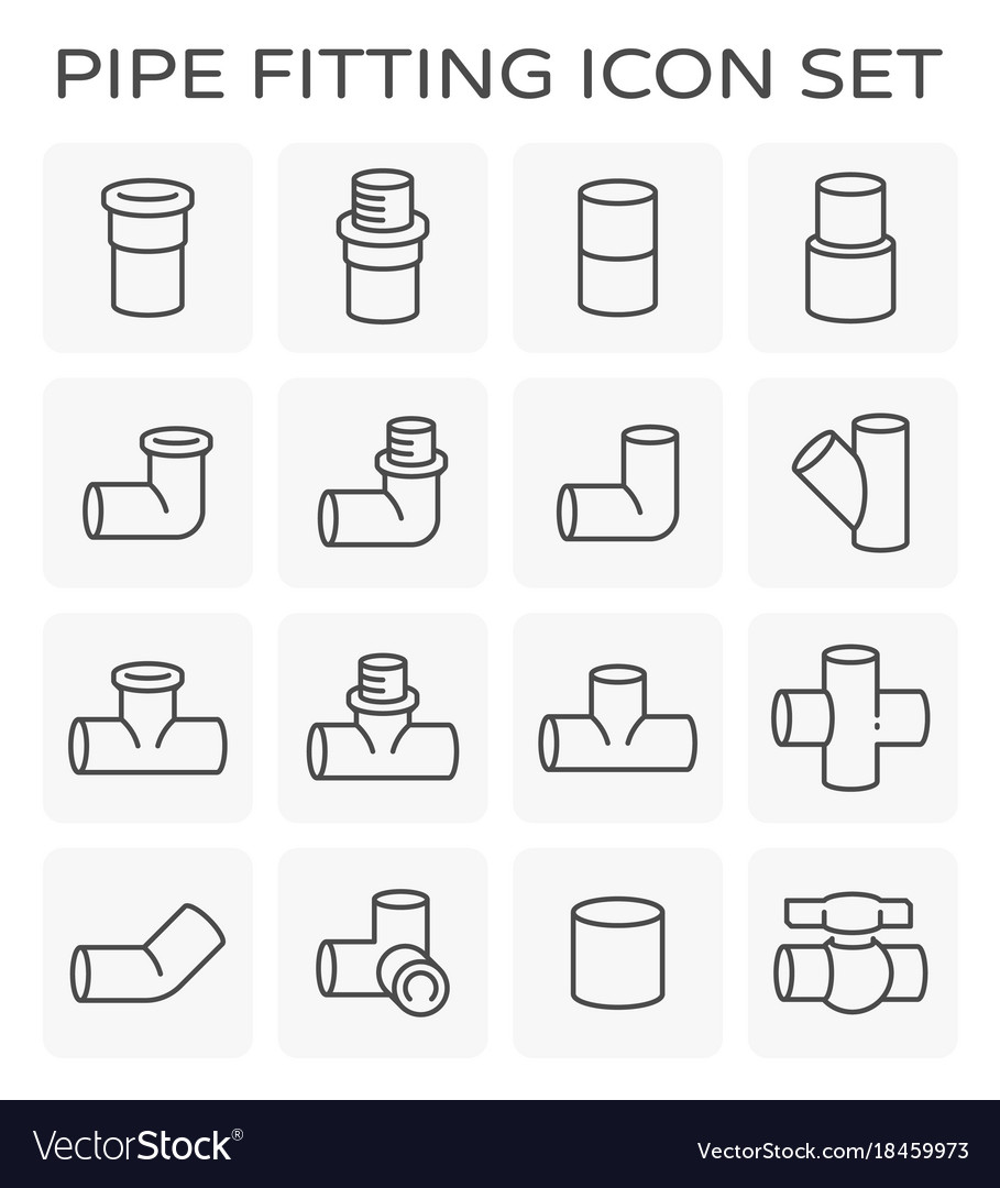 Pipe fitting icon Royalty Free Vector Image - VectorStock