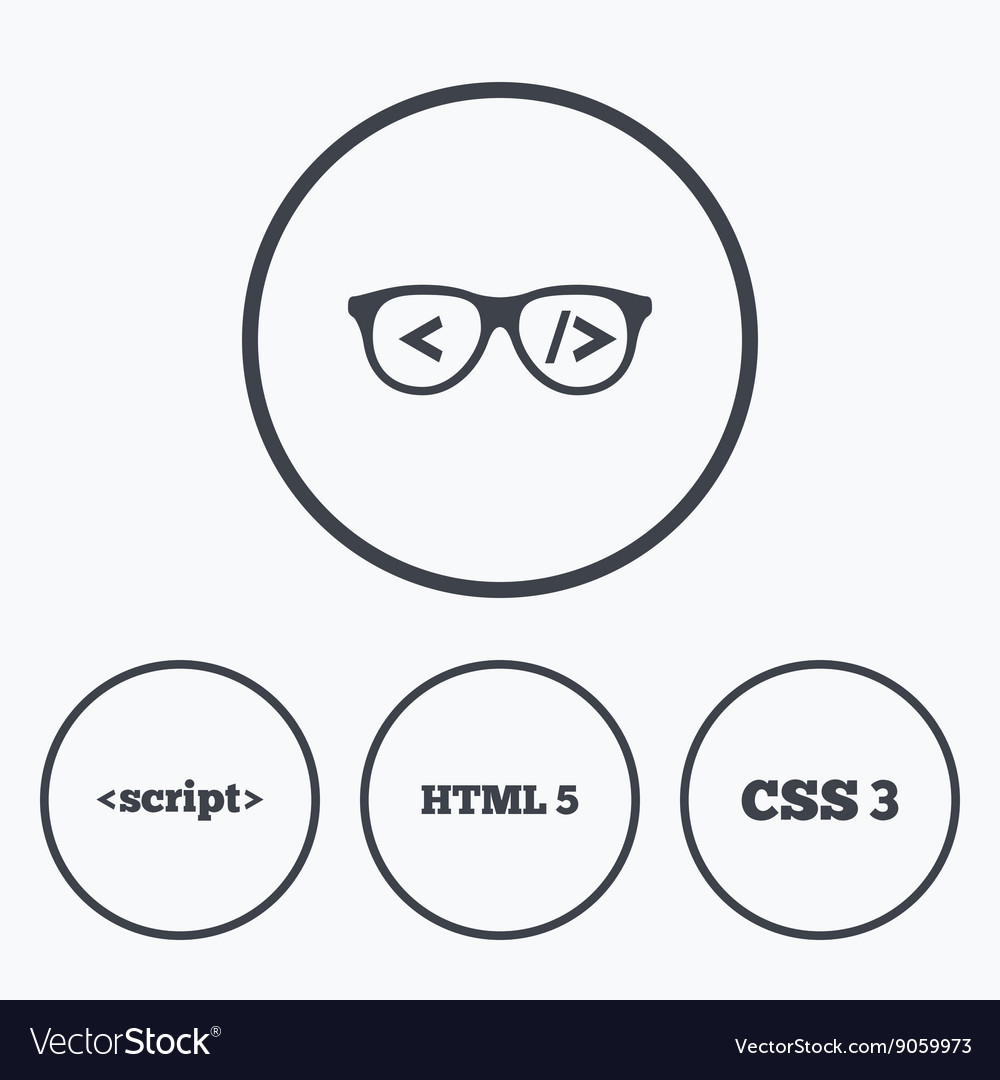 Programmierer Codierer Gläser html Markup Sprache