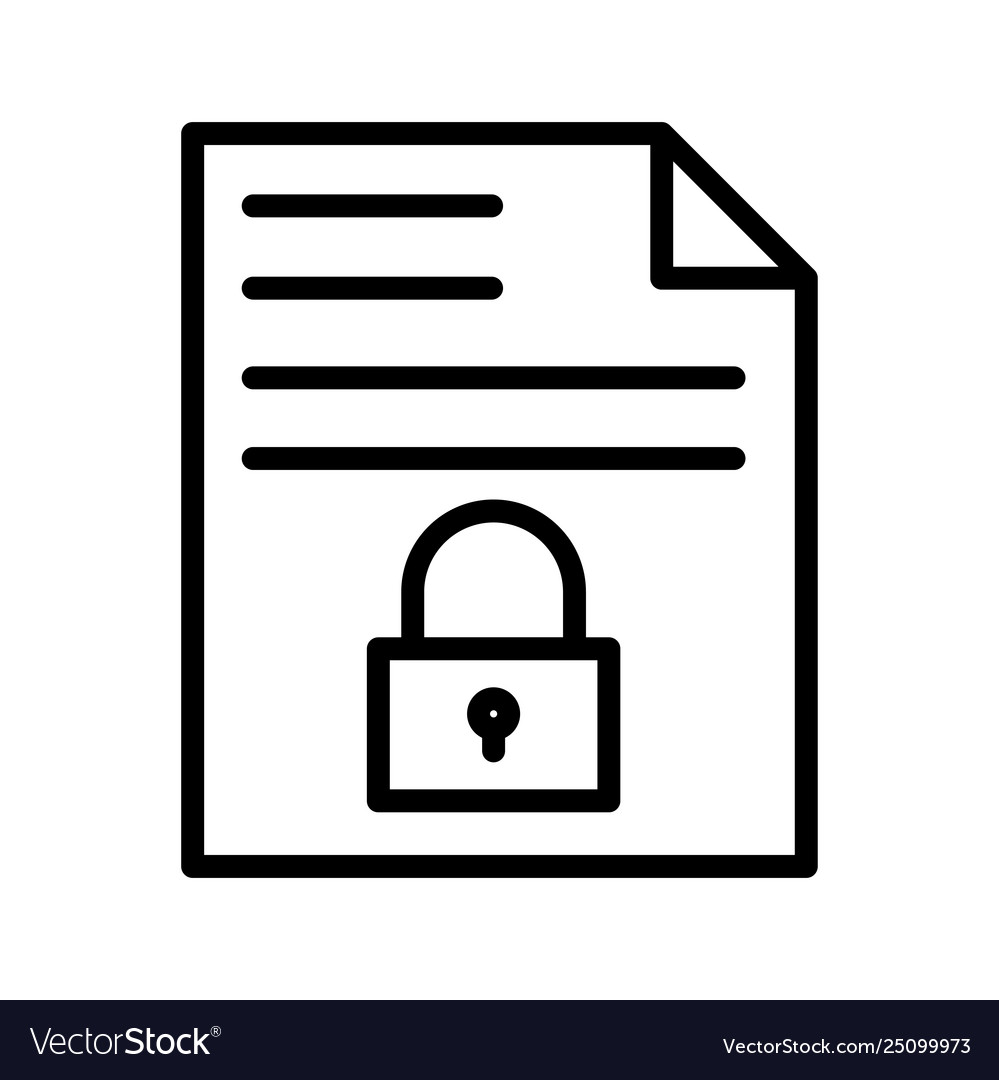 Secure file vector image Secure file
