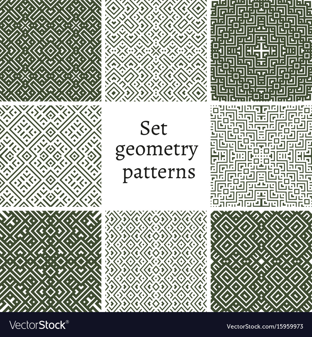 Set of ornamental patterns for textures