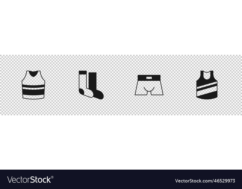 Set undershirt socks men underpants and icon Vector Image