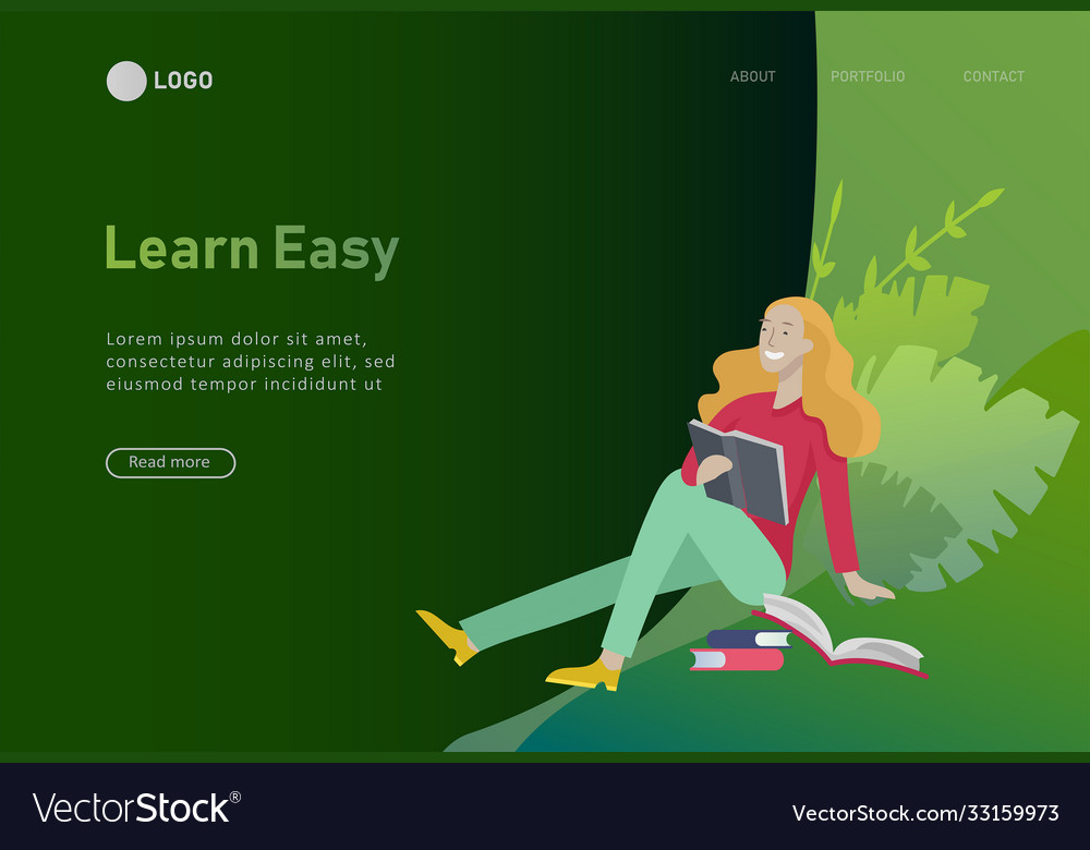 Set web page design templates with relaxed Vector Image Set web page design templates with relaxed