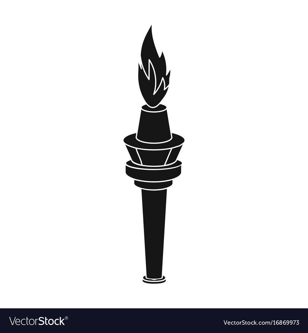 Street lamp in the form of a torch with an open