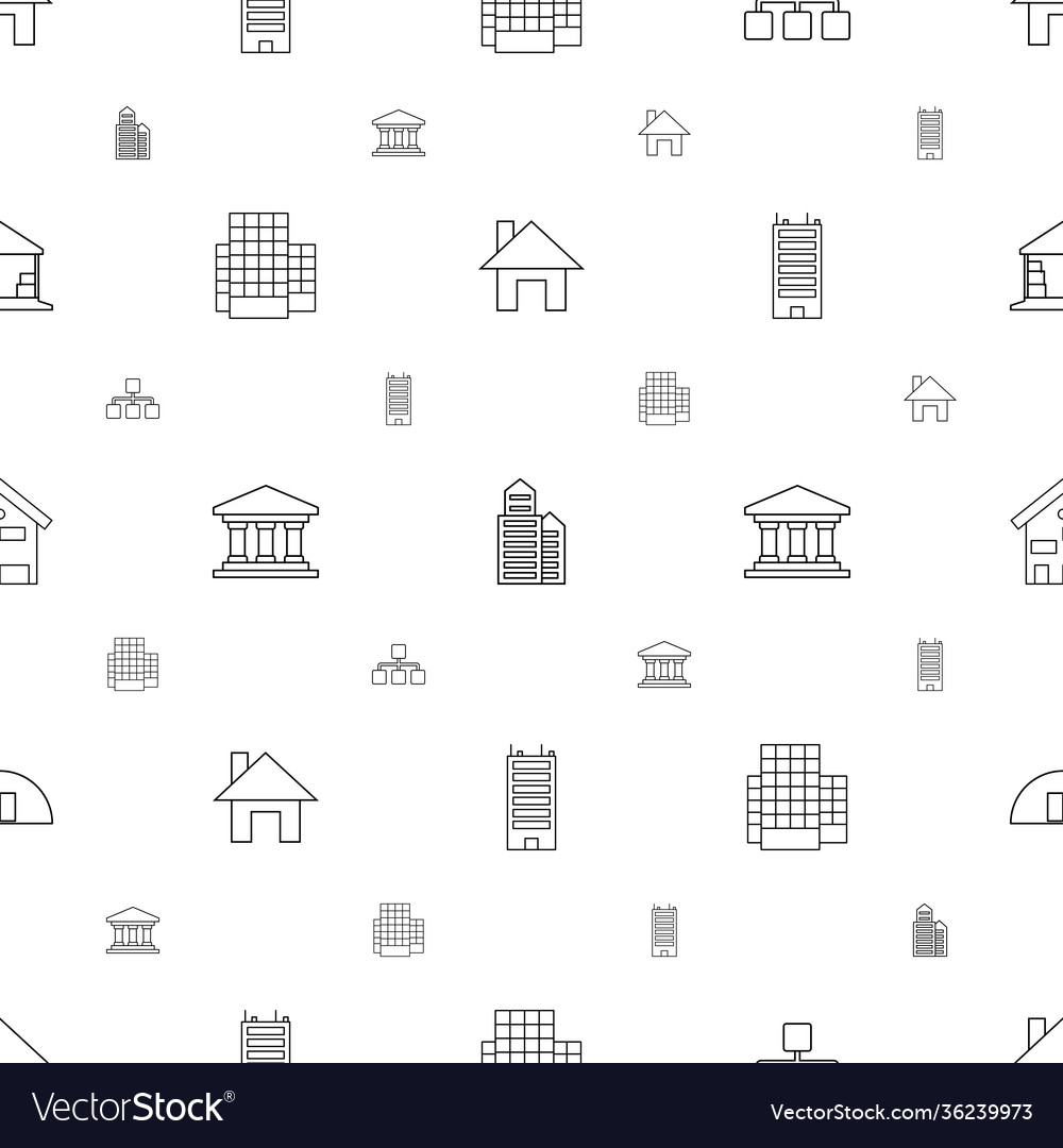 Structure icons pattern seamless white background vector image Structure icons pattern seamless white background