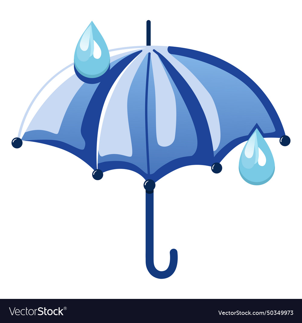 Weather app icon with umbrella raindrops Vector Image