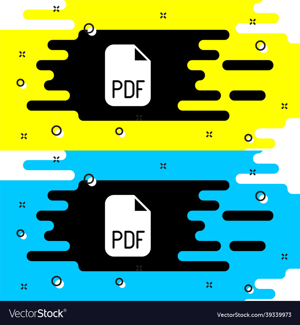 White pdf file document download button icon vector image White pdf file document download button icon