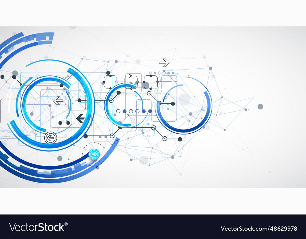 Abstract Background With Plexus Effect Scientific Vector Image