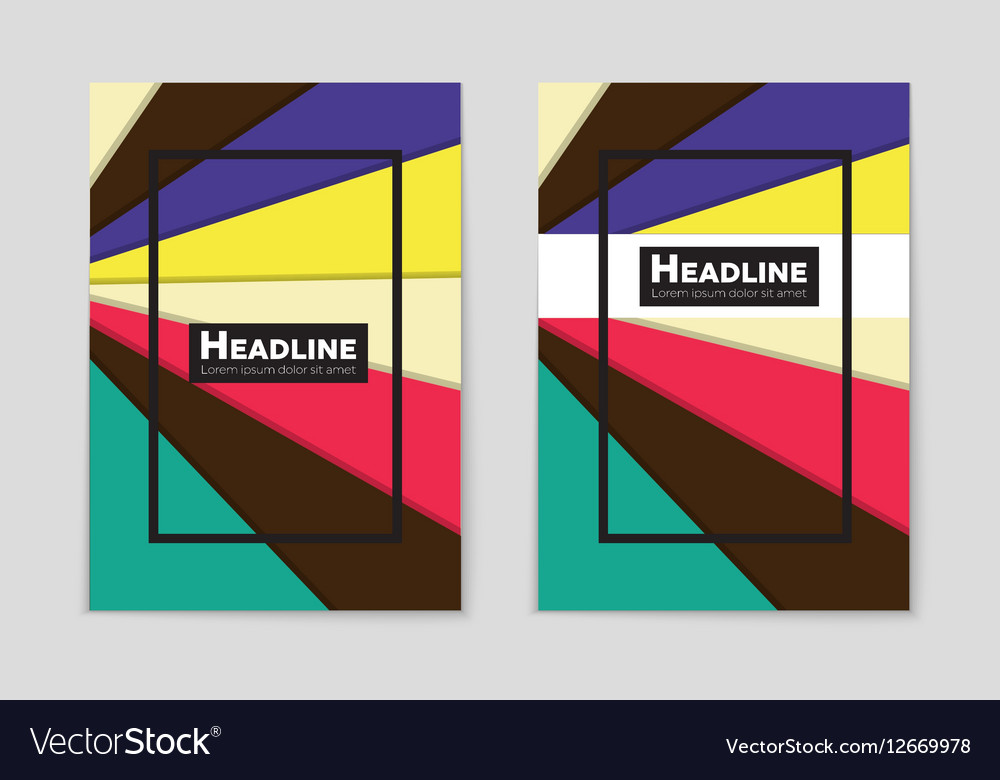 Abstract layout background set for art