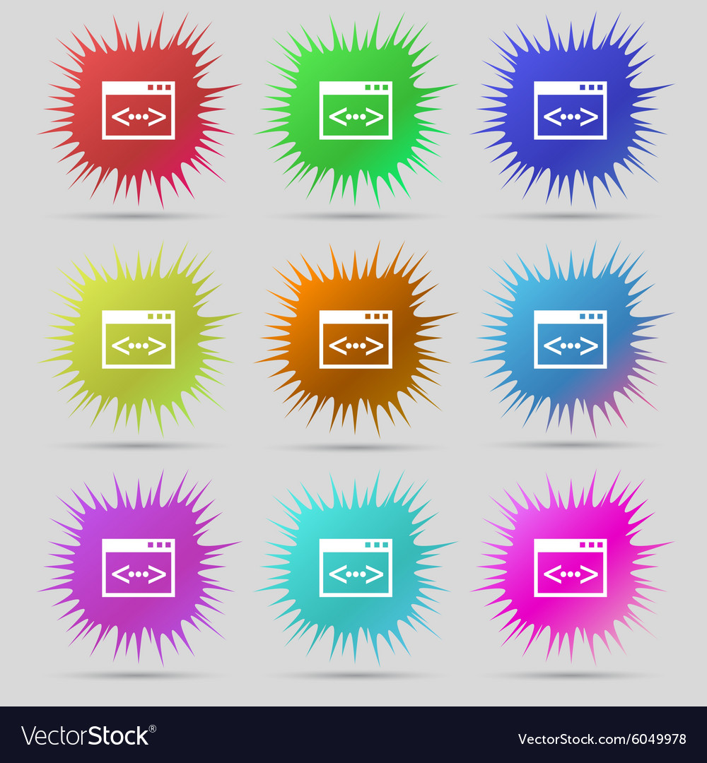 Code sign icon programmer symbol nine original