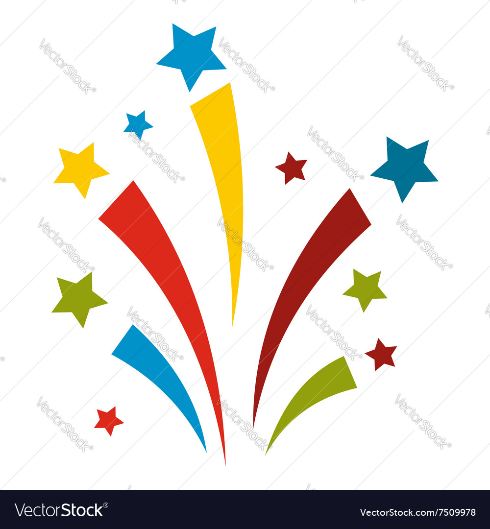 Салют шаблон для вырезания распечатать Firework flat icon Royalty Free Vector Image - VectorStock