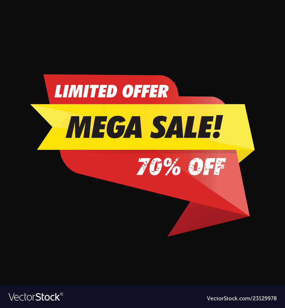 Geometric offer mega sale banner