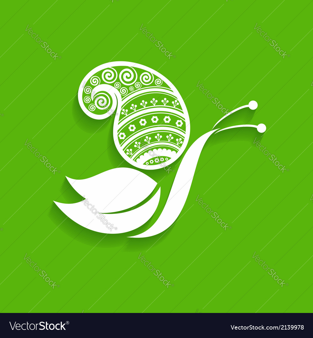 Green decorative butterfly stock