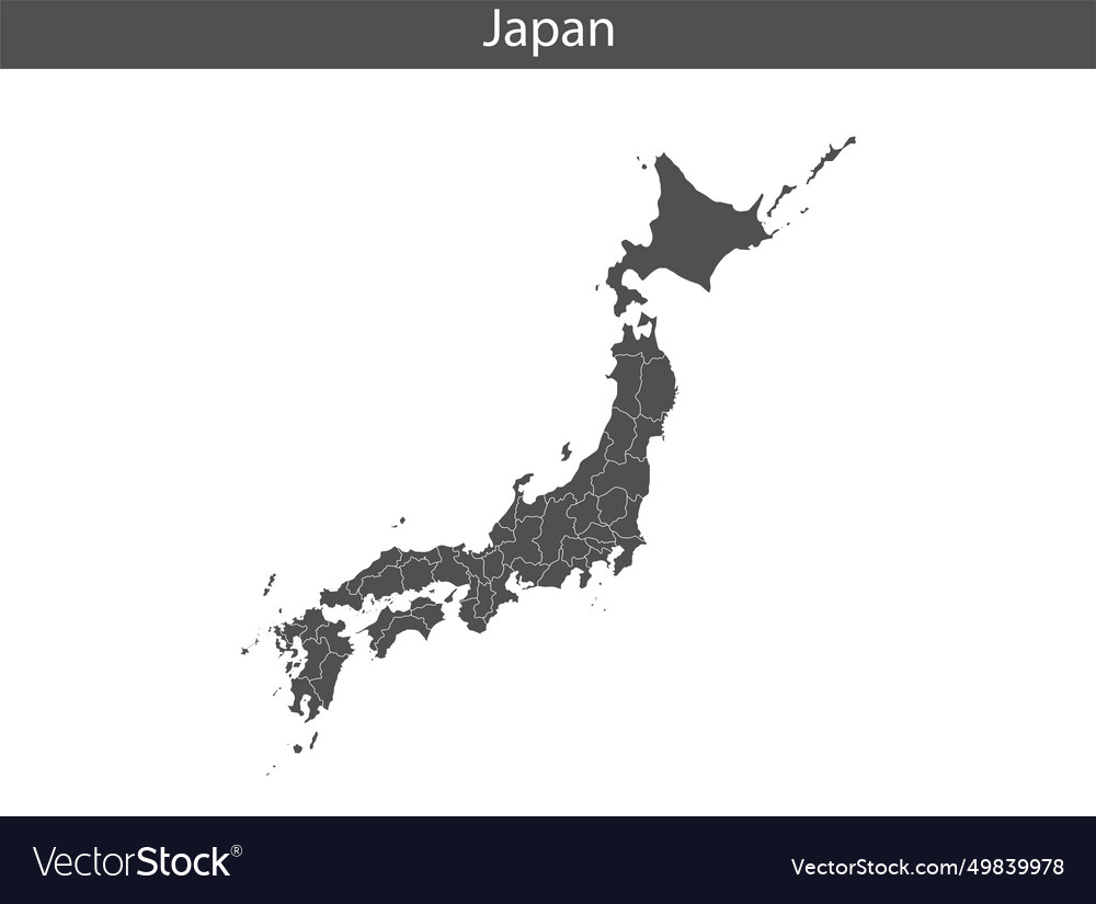 Japan map Royalty Free Vector Image - VectorStock