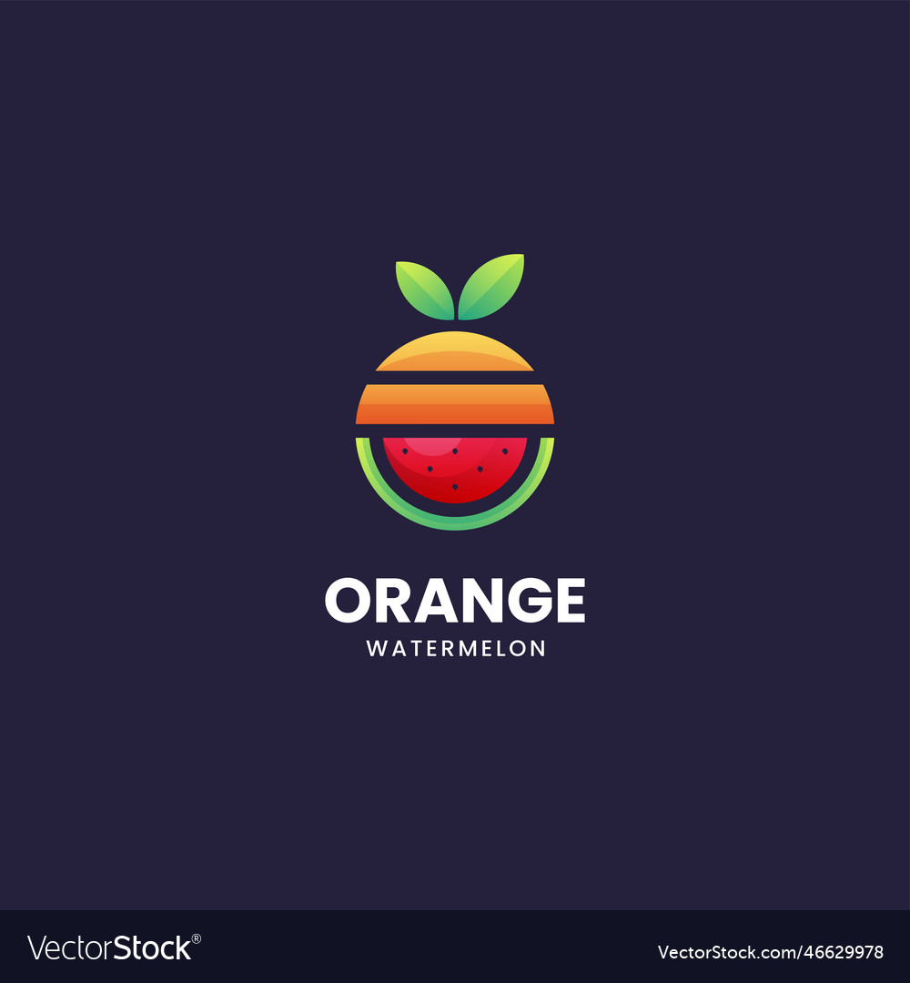 Logo orange gradient colorful style