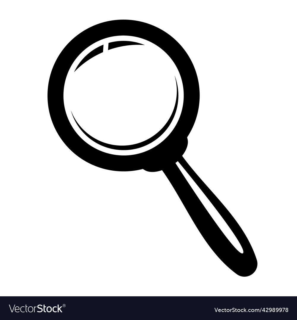 Magnifying glass on white background Royalty Free Vector