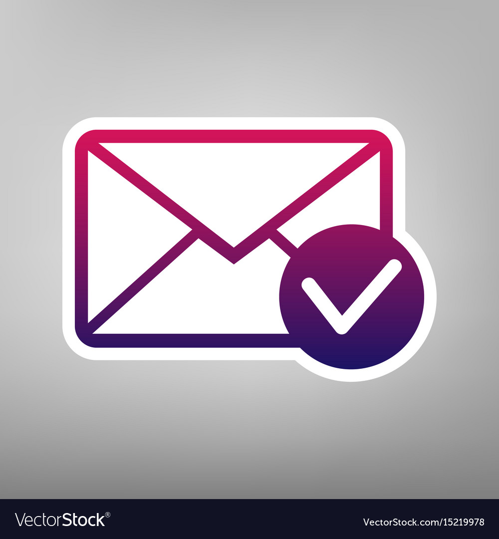 Mail sign with allow mark