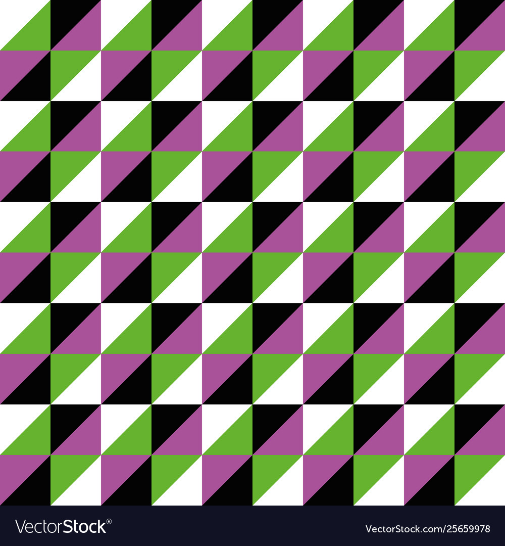 Pattern seamless polygon triangle black pink green