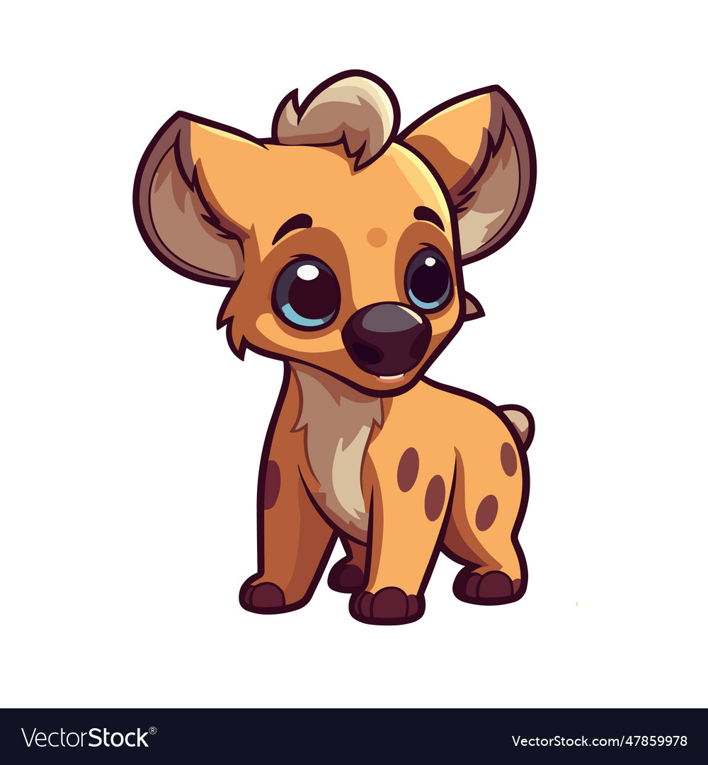 Playful cartoon hyena Royalty Free Vector Image