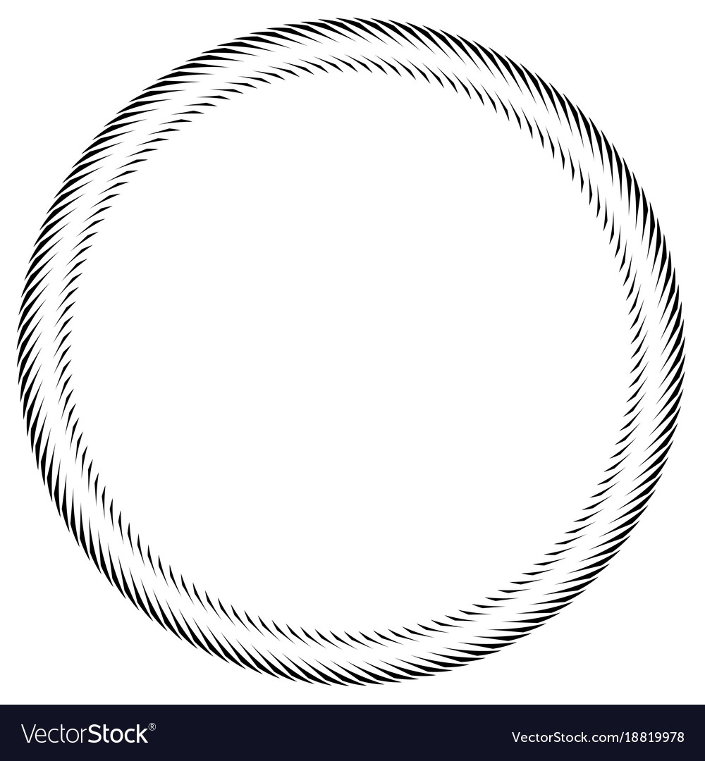 Round frame for image or text black color Vector Image