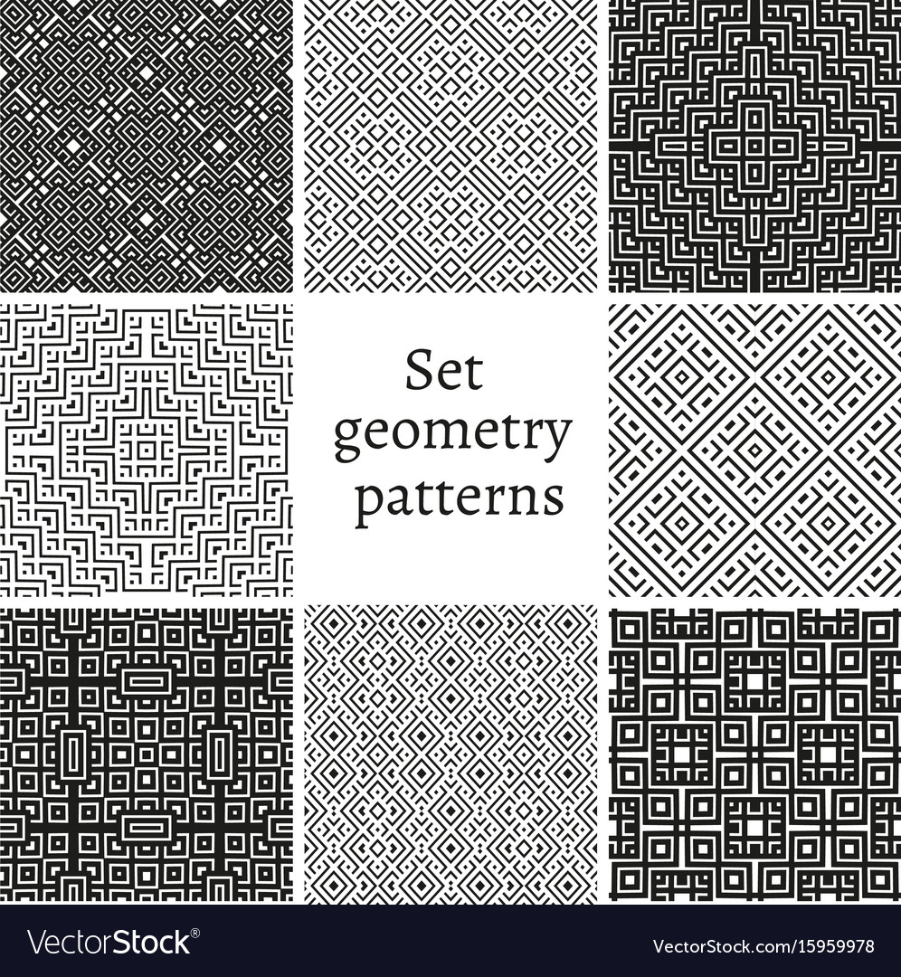 Set of ornamental patterns for textures