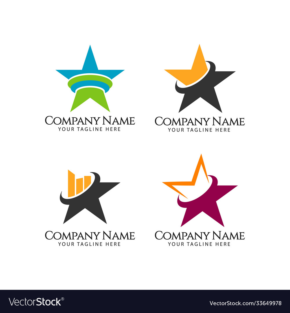 Star company logo template design Royalty Free Vector Image