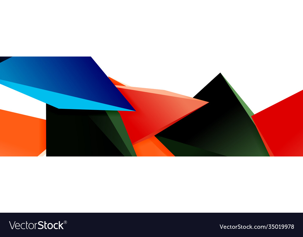 Triangle mosaic abstract background 3d triangular vector image Triangle mosaic abstract background 3d triangular