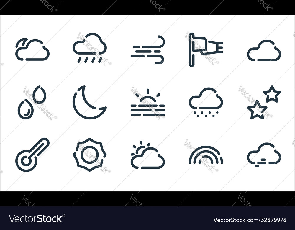 Weather Line Icons - Simple Set