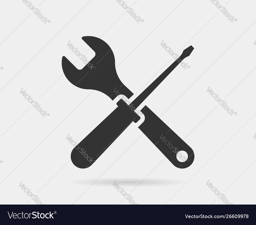 Wrench and Spanner Icon Set
