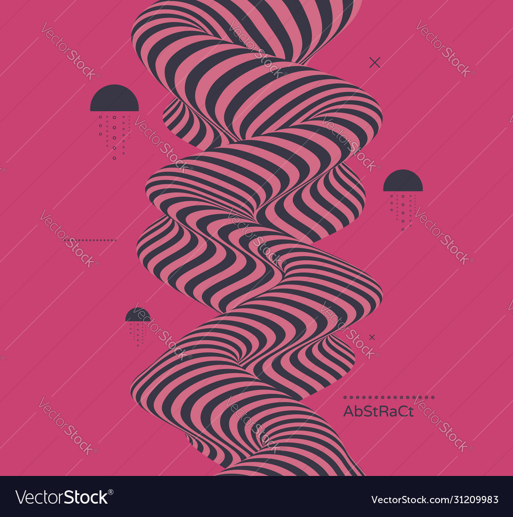 Background with optical illusion pattern 3d Vector Image Background with optical illusion pattern 3d