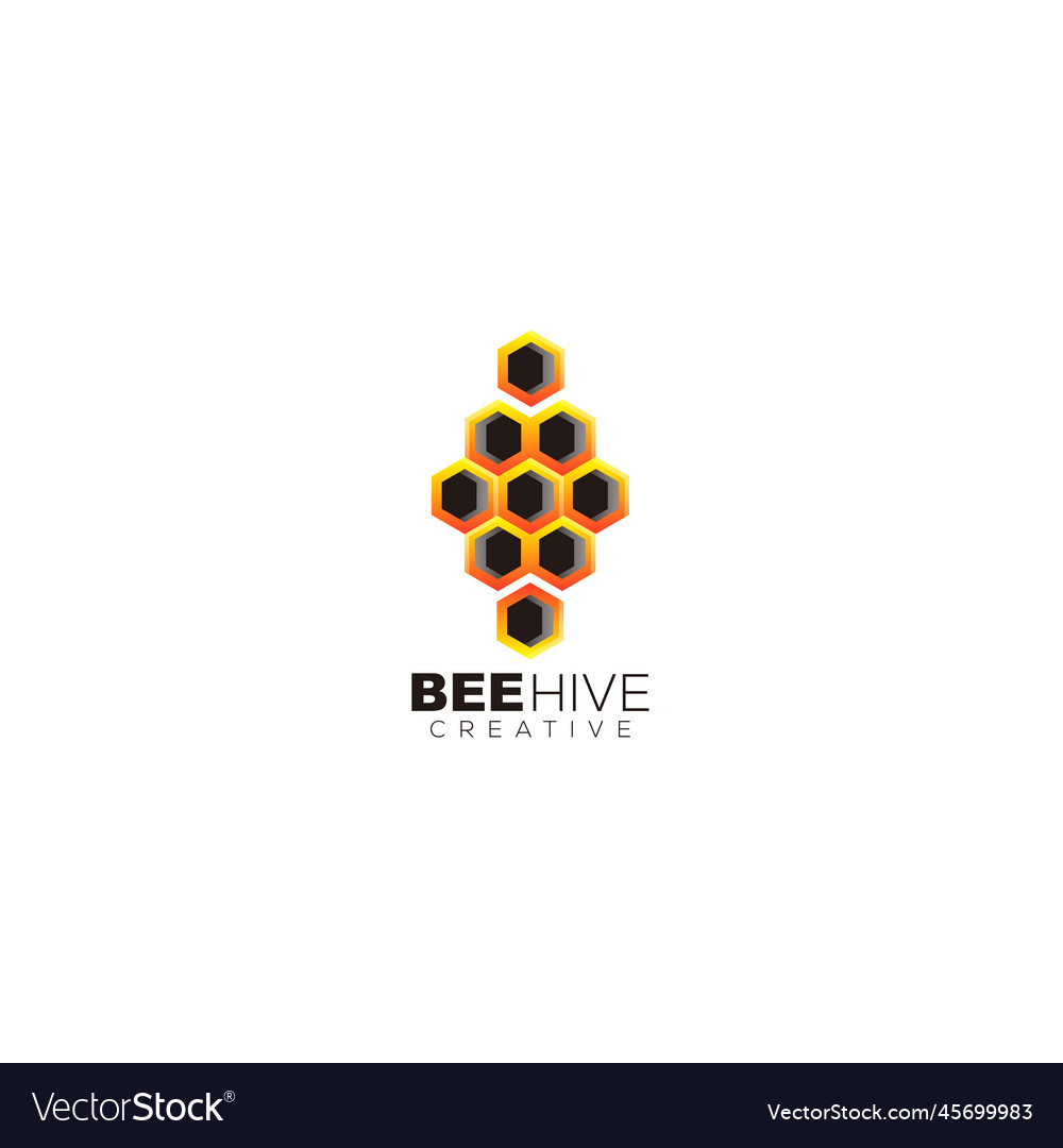 Bee hive design template art