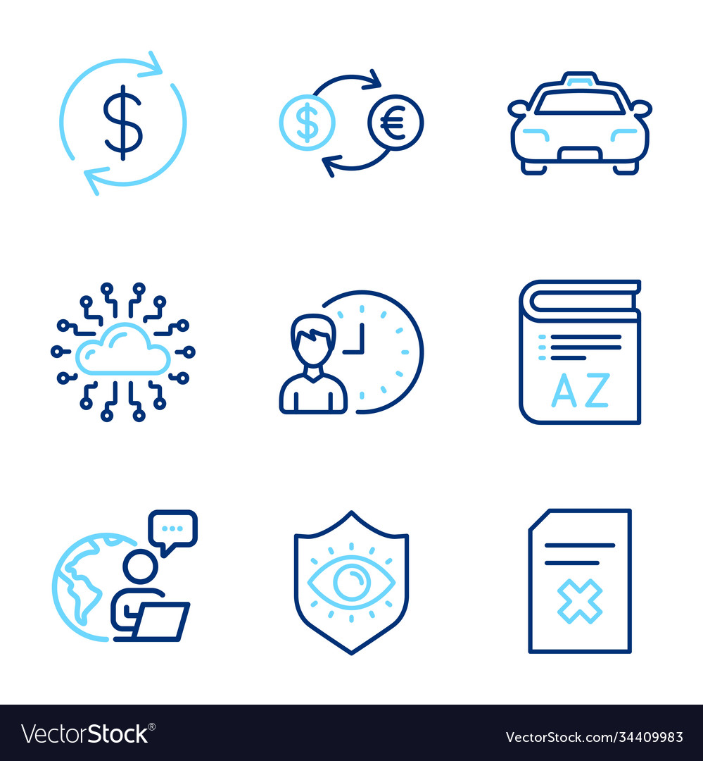 Business icons set included icon as delete file vector image Business icons set included icon as delete file