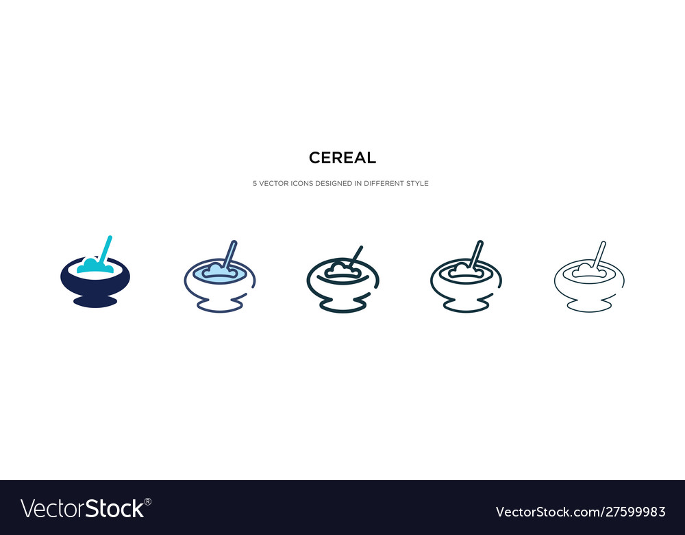 Cereal icon in different style two colored