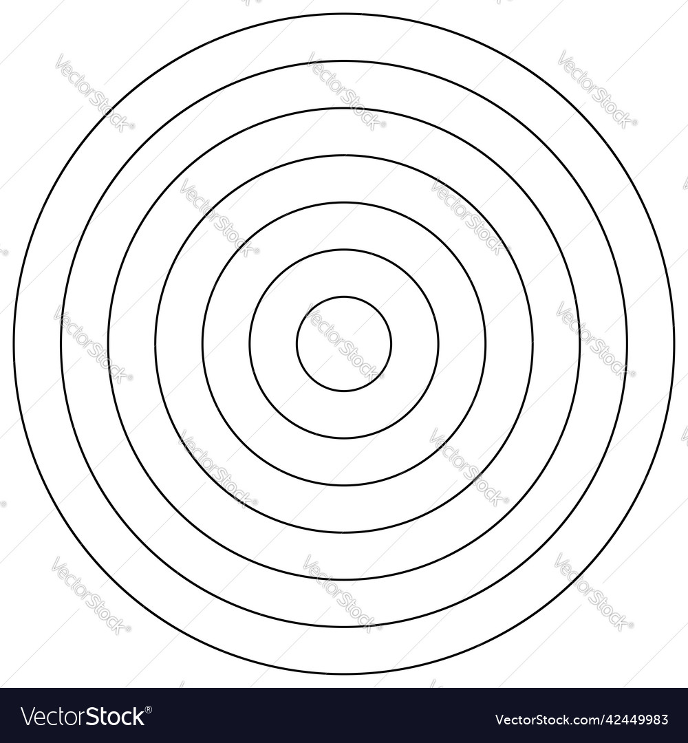 Converging radial circular lines element Vector Image Converging radial circular lines element