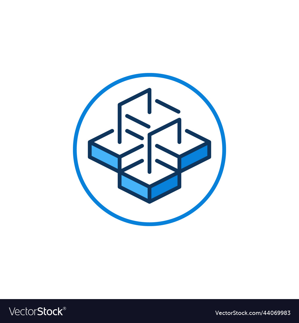 Cryptocurrency block chain in circle vector image Cryptocurrency block chain in circle