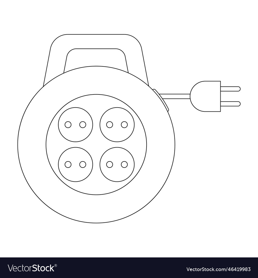 Extension cord simple icon