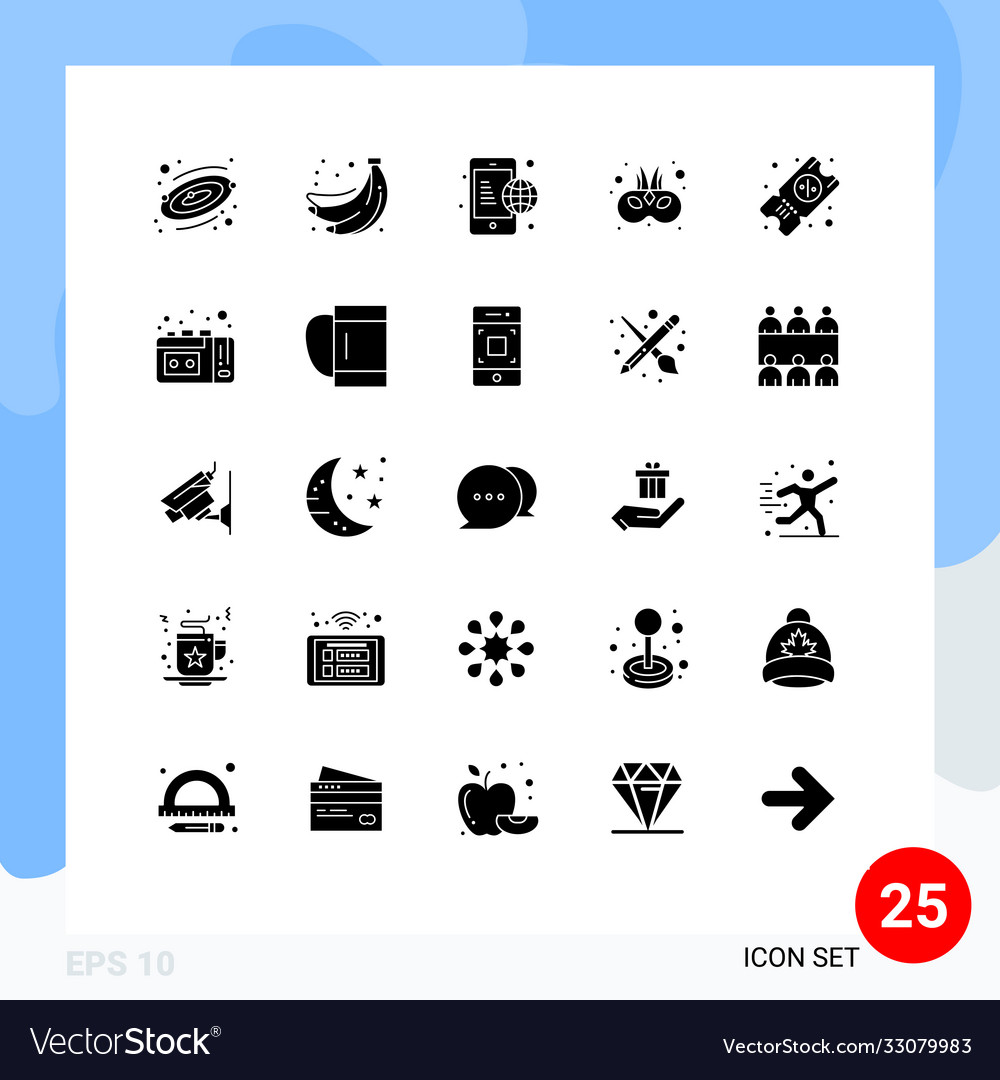 Group 25 solid glyphs signs and symbols