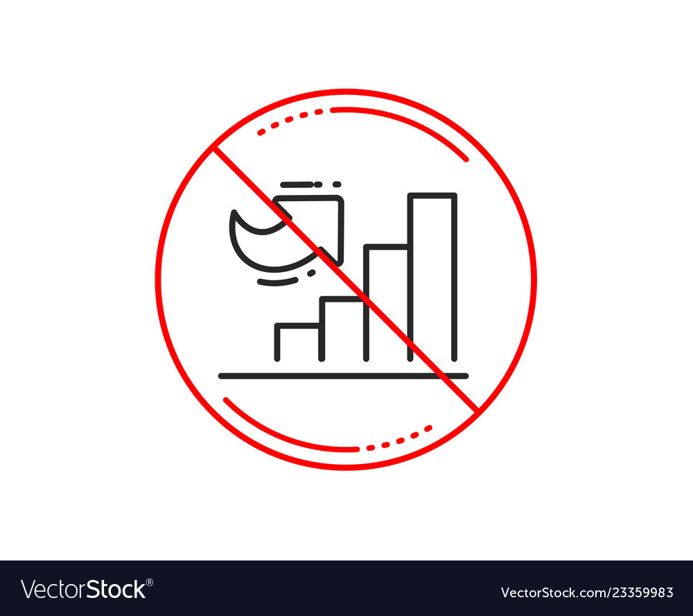 Growth chart line icon column graph sign vector image Growth chart line icon column graph sign