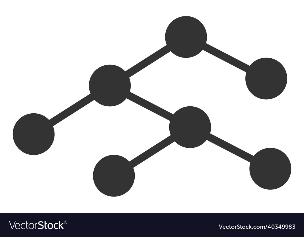 Hierarchy links flat icon symbol vector image Hierarchy links flat icon symbol