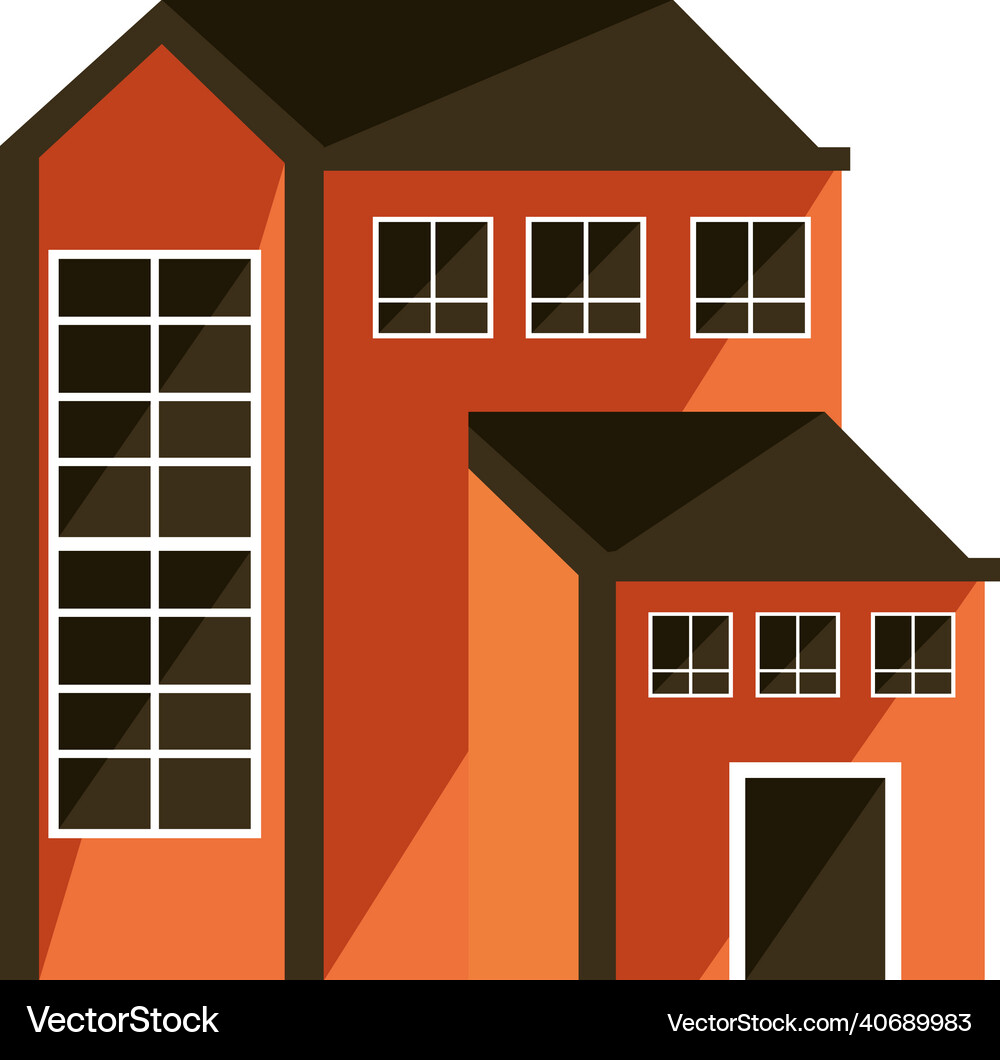 House facade view Royalty Free Vector Image - VectorStock